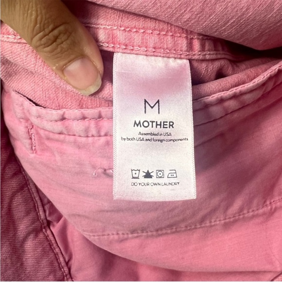 MOTHER SUPERIOR The Drifted Off Denim Jean Jacket Pink Oversize Size Medium - Picture 6 of 9